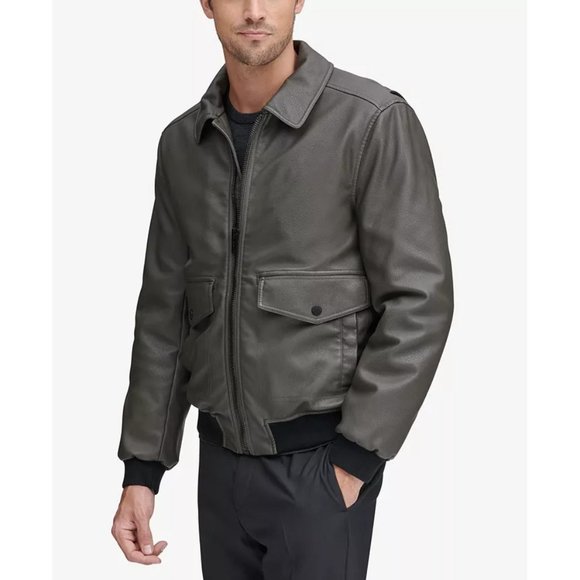 NWT Mens Small Marc New York Faux Leather Jacket - Picture 1 of 4